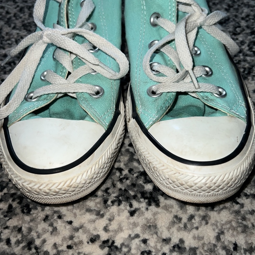 Aqua CONVERSE Canvas Shoes (Size: 6) - Picture 2 of 4